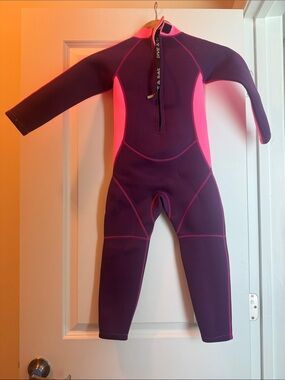 Kids One-Piece Wetsuit - Purple & Pink